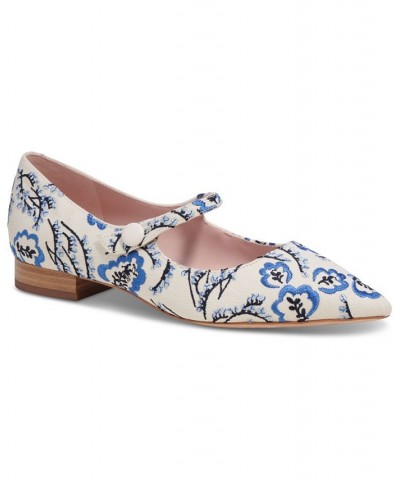 Women's Maya Pointed-Toe Mary Jane Flats White $68.40 Shoes