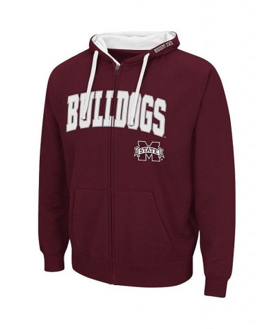 Men's Maroon Mississippi State Bulldogs Big and Tall Full-Zip Hoodie $36.39 Sweatshirt