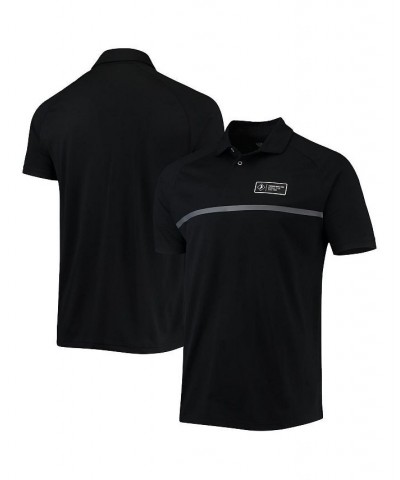 Men's Black Chicago White Sox Sector Raglan Polo Shirt $33.00 Polo Shirts