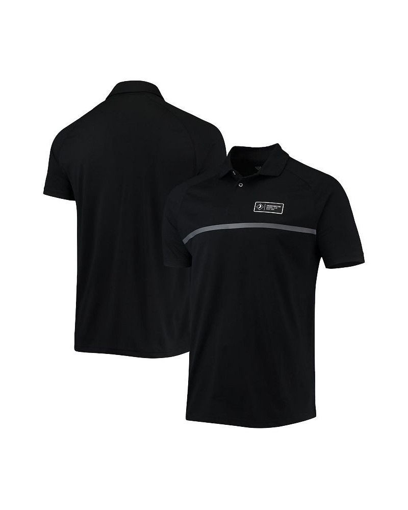 Men's Black Chicago White Sox Sector Raglan Polo Shirt $33.00 Polo Shirts