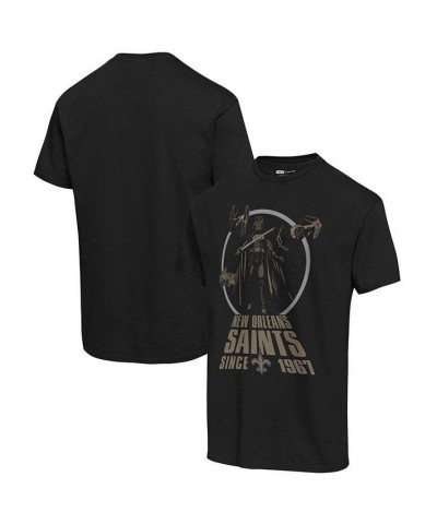 Men's Black New Orleans Saints Disney Star Wars Empire Title Crawl T-shirt $19.43 T-Shirts