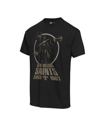 Men's Black New Orleans Saints Disney Star Wars Empire Title Crawl T-shirt $19.43 T-Shirts