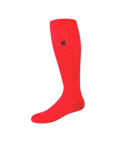 Men's Knee High Socks - Biz Dots Red $11.96 Socks