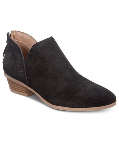 Women's Side Way Booties Black $47.52 Shoes