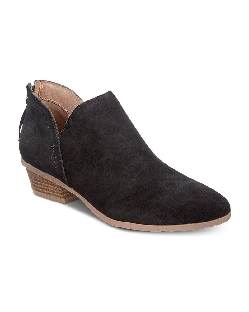 Women's Side Way Booties Black $47.52 Shoes