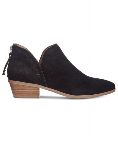 Women's Side Way Booties Black $47.52 Shoes