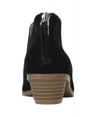 Women's Side Way Booties Black $47.52 Shoes