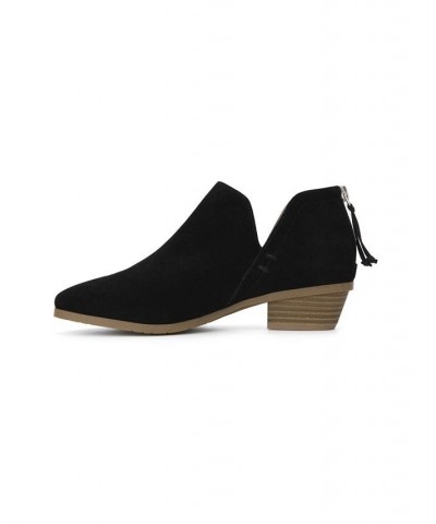 Women's Side Way Booties Black $47.52 Shoes