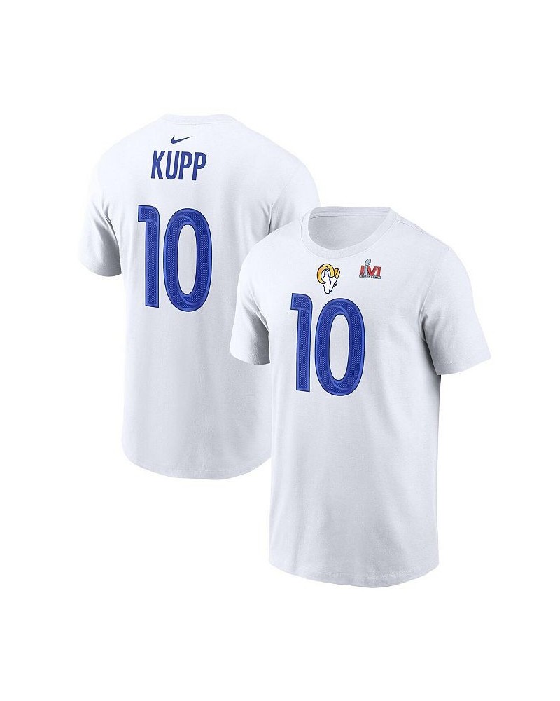 Men's Cooper Kupp White Los Angeles RamsSuper Bowl LVI Bound Name and Number T-shirt $16.40 T-Shirts