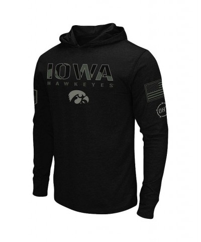 Men's Black Iowa Hawkeyes OHT Military-Inspired Appreciation Hoodie Long Sleeve T-shirt $32.99 T-Shirts