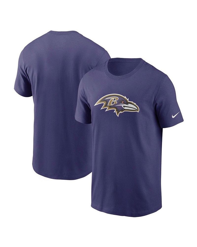 Men's Purple Baltimore Ravens Primary Logo T-shirt $26.09 T-Shirts