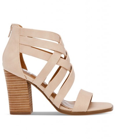 Women's Cluster Strappy City Sandals Tan/Beige $36.49 Shoes