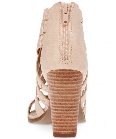 Women's Cluster Strappy City Sandals Tan/Beige $36.49 Shoes