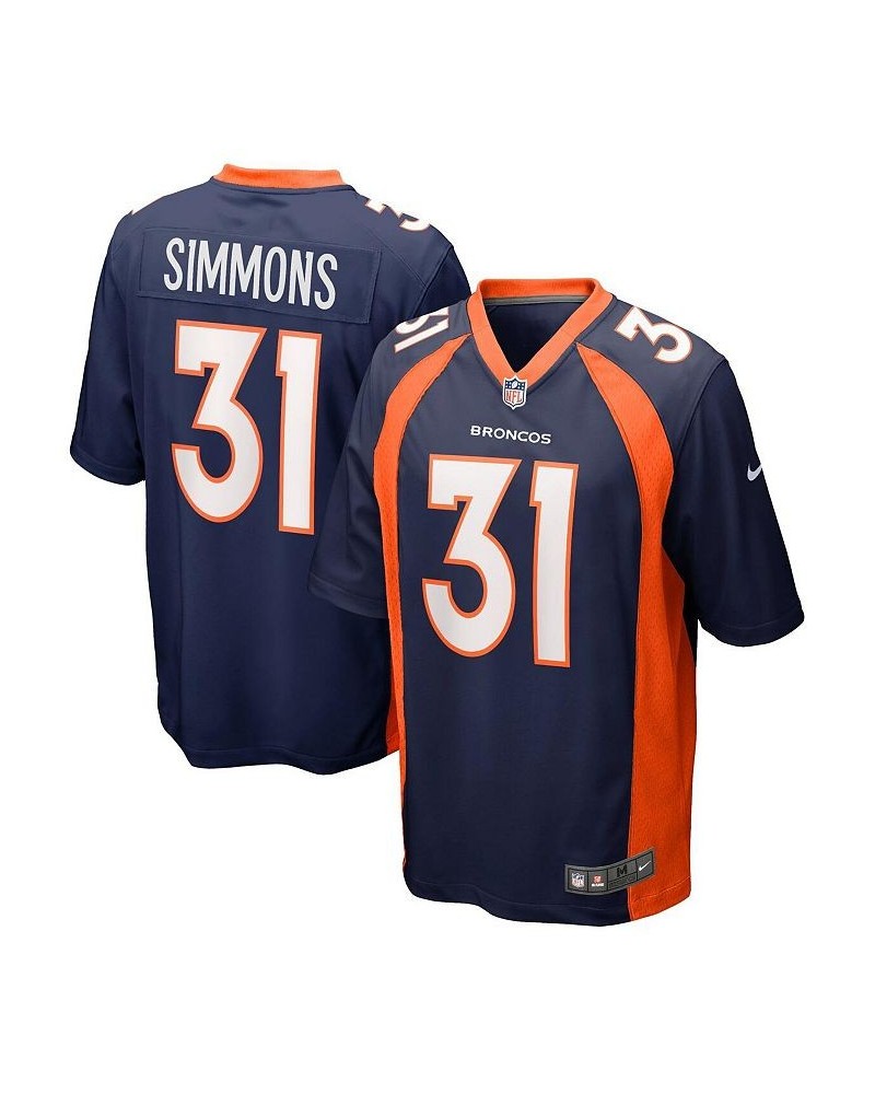 Men's Justin Simmons Navy Denver Broncos Alternate Game Jersey $60.20 Jersey