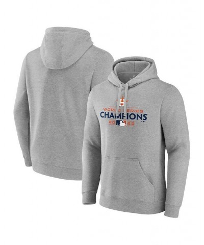 Men's Branded Heather Gray Houston Astros 2022 World Series Champions Logo Pullover Sweatshirt $41.65 Sweatshirt