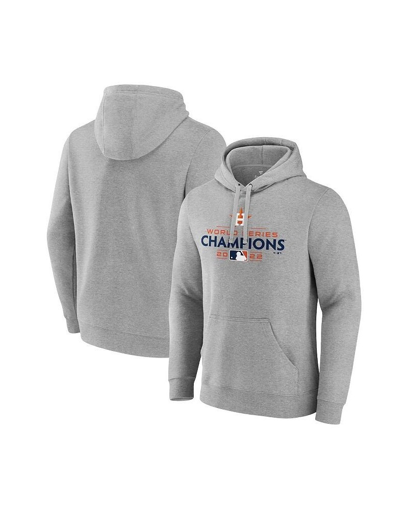 Men's Branded Heather Gray Houston Astros 2022 World Series Champions Logo Pullover Sweatshirt $41.65 Sweatshirt