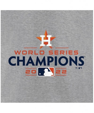 Men's Branded Heather Gray Houston Astros 2022 World Series Champions Logo Pullover Sweatshirt $41.65 Sweatshirt