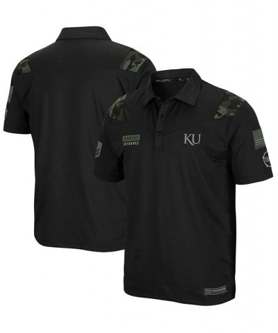 Men's Black Kansas Jayhawks OHT Military Inspired Appreciation Sierra Polo $27.00 Polo Shirts