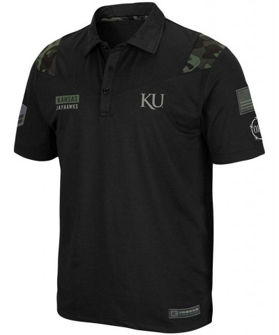 Men's Black Kansas Jayhawks OHT Military Inspired Appreciation Sierra Polo $27.00 Polo Shirts