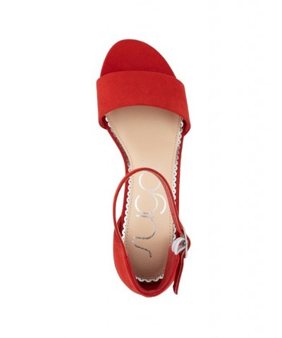 Women's Noelle Low Dress Sandals Red $26.65 Shoes