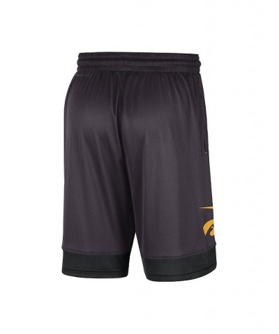 Men's Charcoal Iowa Hawkeyes Performance Fast Break Shorts $28.31 Shorts