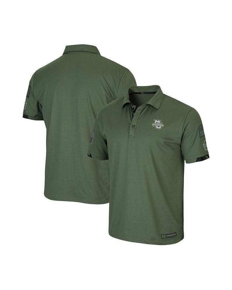 Men's Olive Marquette Golden Eagles OHT Military-Inspired Appreciation Echo Polo Shirt $31.19 Polo Shirts