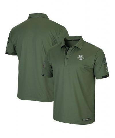 Men's Olive Marquette Golden Eagles OHT Military-Inspired Appreciation Echo Polo Shirt $31.19 Polo Shirts