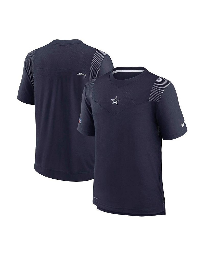 Men's Navy Dallas Cowboys Sideline Player UV Performance T-shirt $38.49 T-Shirts