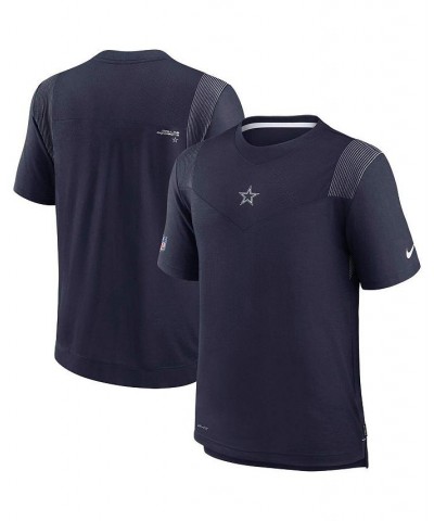 Men's Navy Dallas Cowboys Sideline Player UV Performance T-shirt $38.49 T-Shirts