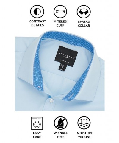 Men's Regular Fit Performance Wrinkle Free Dress Shirt White $13.54 Dress Shirts