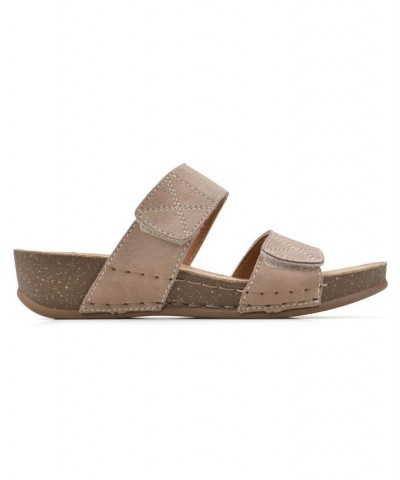 Women's Fervent Platform Sandals Tan/Beige $37.92 Shoes