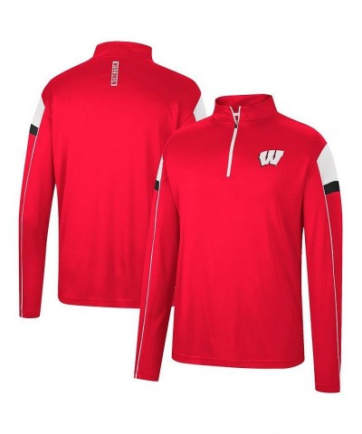 Men's Red Wisconsin Badgers Golf Match Quarter-Zip Windshirt $31.19 Sweatshirt