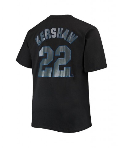 Men's Branded Clayton Kershaw Black Los Angeles Dodgers Big and Tall Logo T-shirt $21.50 T-Shirts