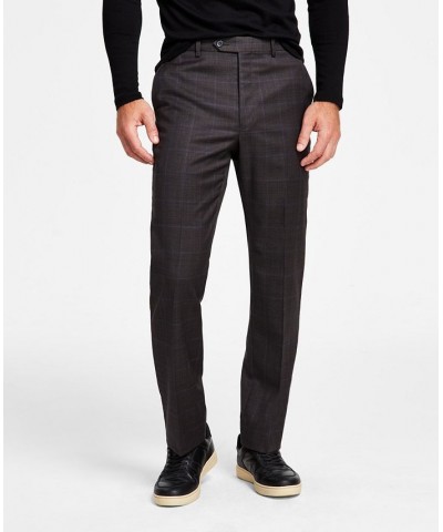 Men's UltraFlex Classic-Fit Wool Suit Pants Brown $34.40 Suits