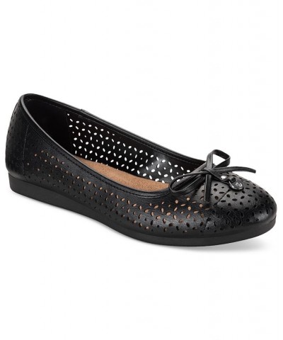 Odeysa Slip-On Perforated Ballet Flats Black $40.28 Shoes