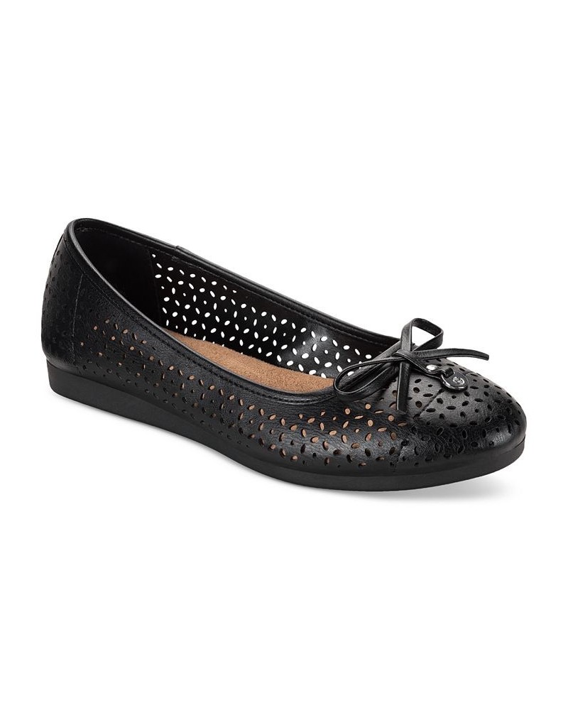 Odeysa Slip-On Perforated Ballet Flats Black $40.28 Shoes