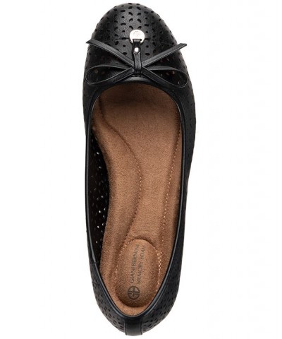 Odeysa Slip-On Perforated Ballet Flats Black $40.28 Shoes