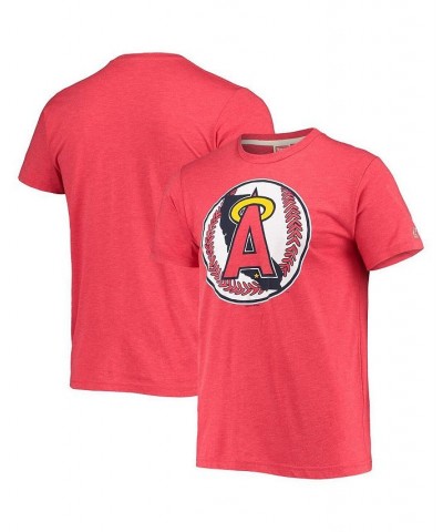 Men's Red Los Angeles Angels Hand-Drawn Logo Tri-Blend T-shirt $23.52 T-Shirts