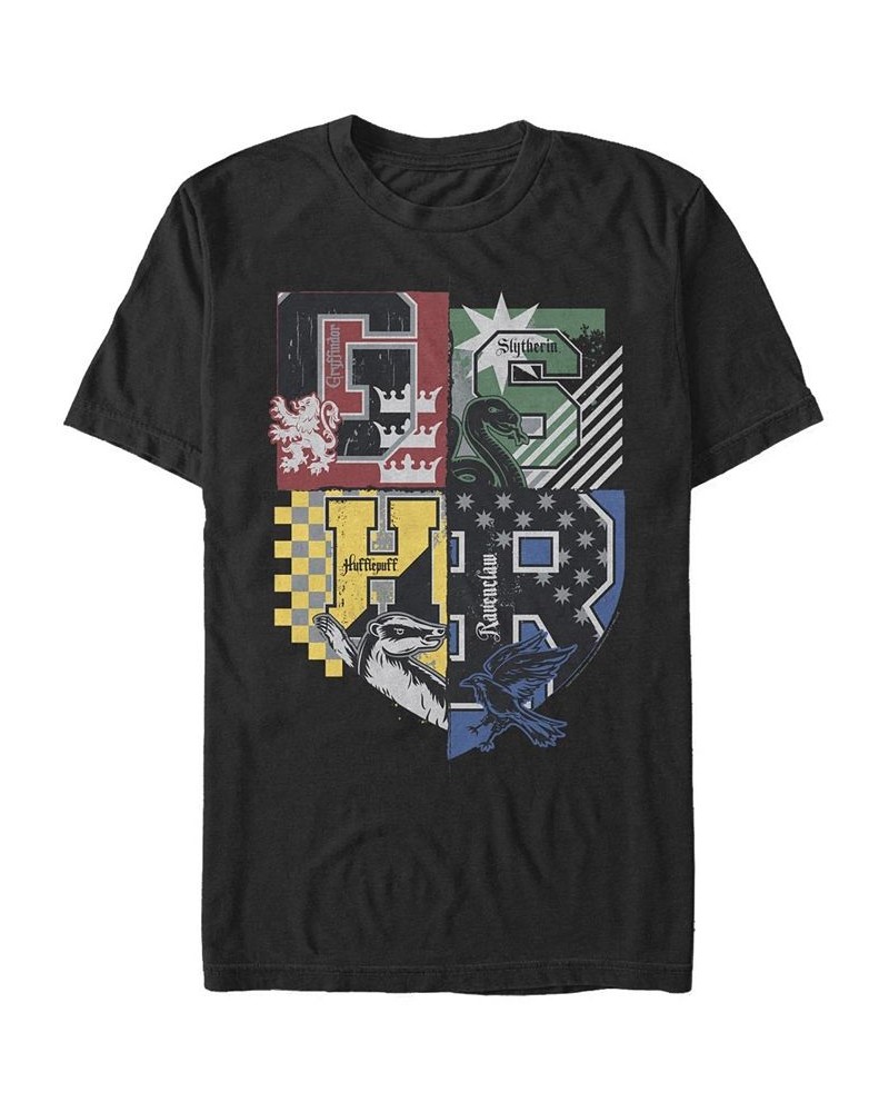 Men's House Crests Short Sleeve Crew T-shirt Black $17.50 T-Shirts