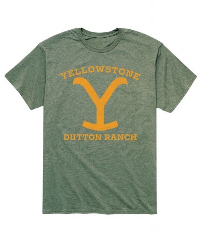 Men's Yellowstone Dutton Ranch Yellow T-shirt $15.05 T-Shirts