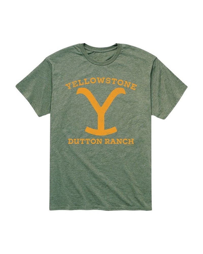 Men's Yellowstone Dutton Ranch Yellow T-shirt $15.05 T-Shirts