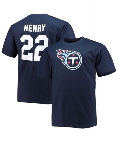 Men's Big and Tall Derrick Henry Navy Tennessee Titans Player Name Number T-shirt $17.22 T-Shirts