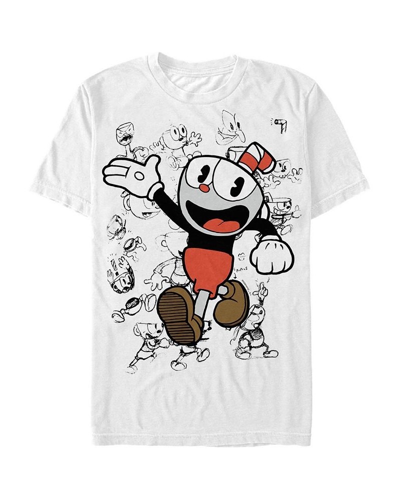 Men's Character Sketches Short Sleeve T- shirt White $19.94 T-Shirts