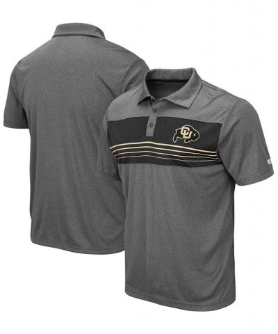 Men's Heathered Charcoal Colorado Buffaloes Wordmark Smithers Polo $22.39 Polo Shirts