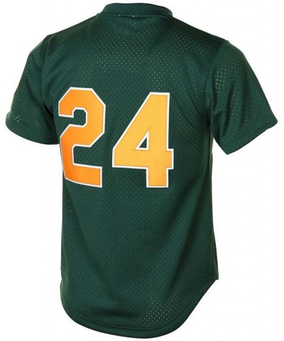 Men's Rickey Henderson Green Oakland Athletics 1998 Cooperstown Mesh Batting Practice Jersey $40.70 Jersey