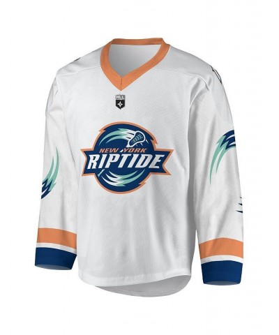 Men's White, Navy New York Riptide Replica Jersey $61.25 Jersey