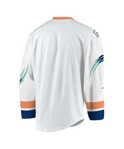 Men's White, Navy New York Riptide Replica Jersey $61.25 Jersey