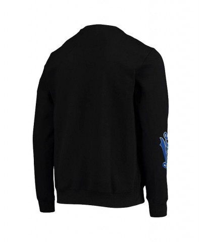 Men's Black Los Angeles Dodgers Stacked Logo Pullover Sweatshirt $47.30 Sweatshirt