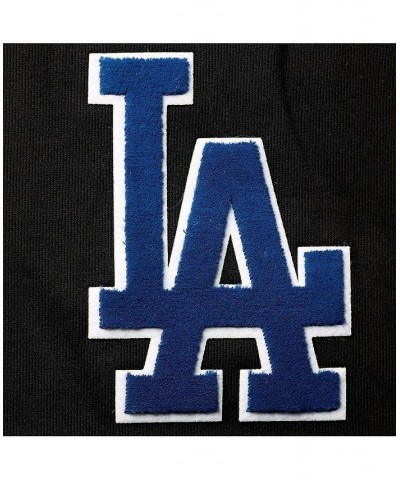 Men's Black Los Angeles Dodgers Stacked Logo Pullover Sweatshirt $47.30 Sweatshirt