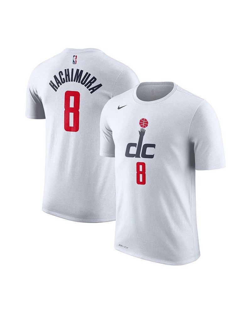 Men's Rui Hachimura White Washington Wizards Name and Number Alternate Logo Performance T-shirt $24.18 T-Shirts